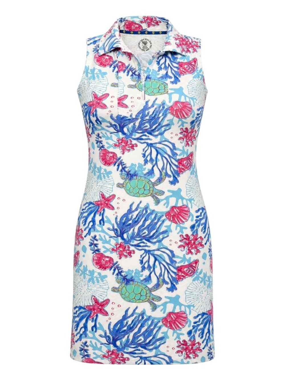 Banana Boat Womens Sleeveless Dress UPF 50+ Ocean Turtle Print Medium